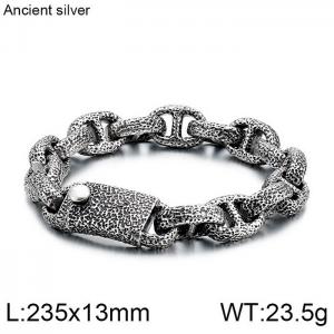Stainless Steel Bracelet(Men) - KB128123-BDJX