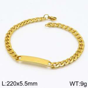 Stainless Steel Gold-plating Bracelet - KB128447-KJ