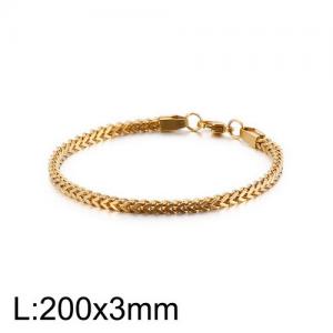 Stainless Steel Gold-plating Bracelet - KB129856-Z