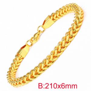 Stainless Steel Gold-plating Bracelet - KB129860-Z