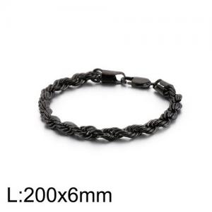 Stainless Steel Black-plating Bracelet - KB129862-Z