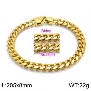 Stainless Steel Gold-plating Bracelet - KB130102-Z