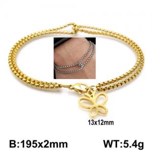 Stainless Steel Gold-plating Bracelet - KB130342-Z