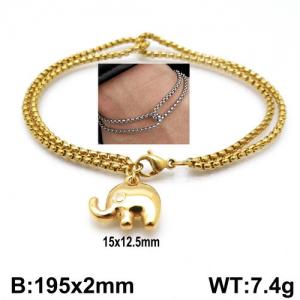 Stainless Steel Gold-plating Bracelet - KB130343-Z