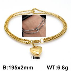 Stainless Steel Gold-plating Bracelet - KB130345-Z