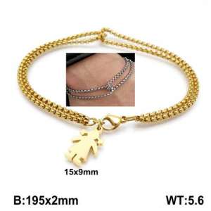 Stainless Steel Gold-plating Bracelet - KB130346-Z