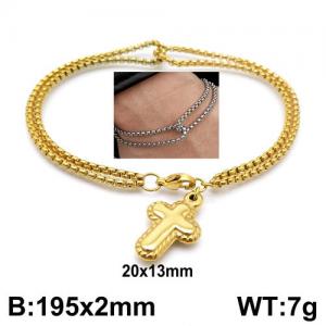 Stainless Steel Gold-plating Bracelet - KB130347-Z