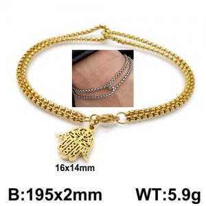 Stainless Steel Gold-plating Bracelet - KB130348-Z