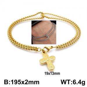 Stainless Steel Gold-plating Bracelet - KB130349-Z