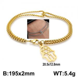 Stainless Steel Gold-plating Bracelet - KB130351-Z