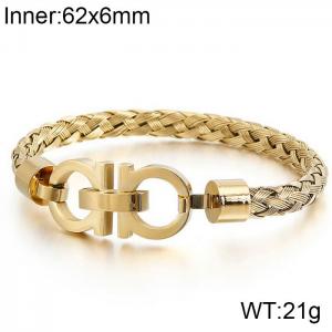 Stainless Steel Gold-plating Bracelet - KB130546-KFC