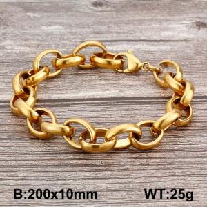 Stainless Steel Gold-plating Bracelet - KB130691-Z