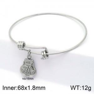 European and American lucky bag pendant adjustable titanium steel women's bracelet - KB132910-ZC