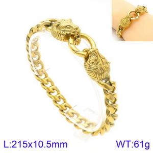 Stainless Steel Gold-plating Bracelet - KB133021-KFC