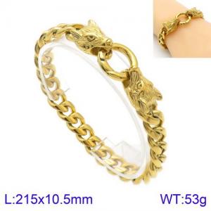 Stainless Steel Gold-plating Bracelet - KB133023-KFC