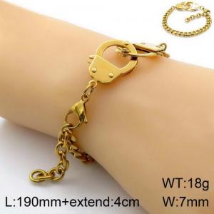 Stainless Steel Gold-plating Bracelet - KB133673-Z