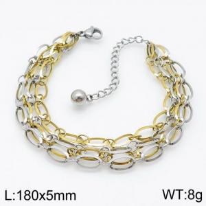 Stainless Steel Gold-plating Bracelet - KB134090-DL