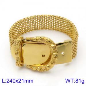 Stainless Steel Gold-plating Bracelet - KB134514-BDJX