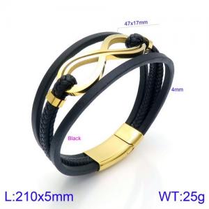 Leather Bracelet - KB134675-KFC