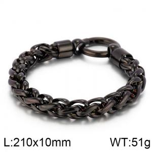 Stainless Steel Black-plating Bracelet - KB134788-KFC