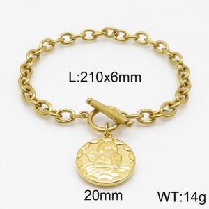 Stainless Steel Gold-plating Bracelet - KB135261-Z