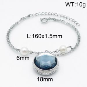 Stainless Steel Stone Bracelet - KB135639-Z