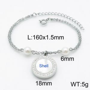Stainless Steel Stone Bracelet - KB135654-Z
