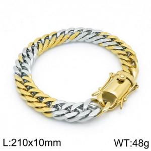 Stainless Steel Gold-plating Bracelet - KB135939-Z