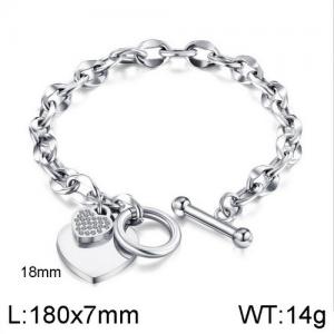 Stainless Steel Bracelet(women) - KB136458-WGTY