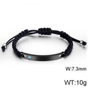 Stainless Steel Black-plating Bracelet - KB136495-WGTY