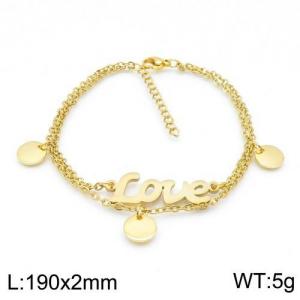 Stainless Steel Gold-plating Bracelet - KB136673-SS