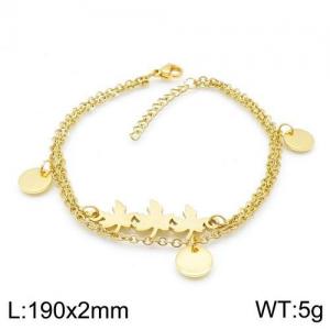 Stainless Steel Gold-plating Bracelet - KB136676-SS