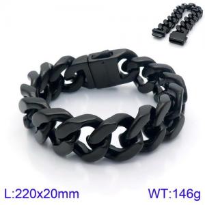 Stainless Steel Black-plating Bracelet - KB136711-BD