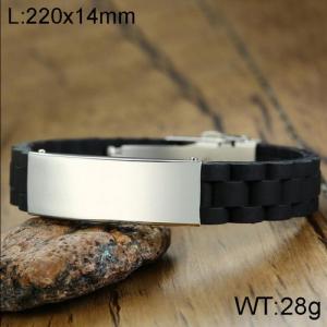 Stainless Steel Black-plating Bracelet - KB136739-WGSF