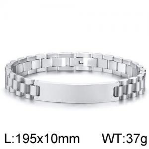 Stainless Steel Bracelet(Men) - KB136742-WGSF-