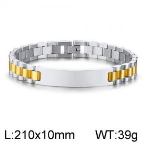 Stainless Steel Gold-plating Bracelet - KB136743-WGSF