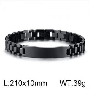 Stainless Steel Black-plating Bracelet - KB136747-WGSF