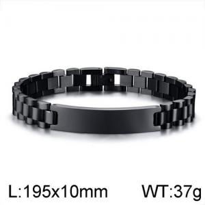 Stainless Steel Black-plating Bracelet - KB136748-WGSF