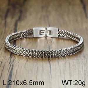 Stainless Steel Bracelet(Men) - KB136749-WGSF