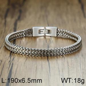 Stainless Steel Bracelet(Men) - KB136750-WGSF