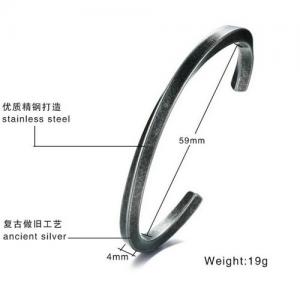 Stainless Steel Bangle - KB136768-WGSF