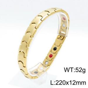 Stainless Steel Gold-plating Bracelet - KB137158-YY