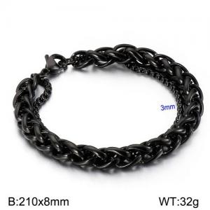Stainless Steel Black-plating Bracelet - KB137334-Z