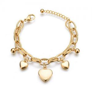 Stainless Steel Gold-plating Bracelet - KB137842-WGHF