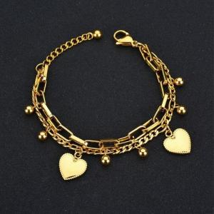 Stainless Steel Gold-plating Bracelet - KB137847-WGHF