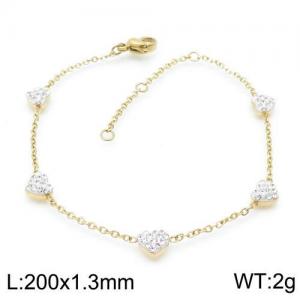 Stainless Steel Stone Bracelet - KB137985-HM