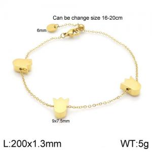 Stainless Steel Gold-plating Bracelet - KB138260-GC