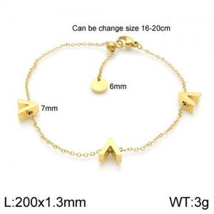 Stainless Steel Gold-plating Bracelet - KB138269-GC