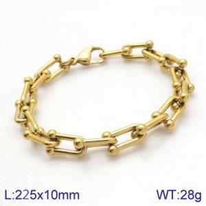 Stainless Steel Gold-plating Bracelet - KB138318-KFC