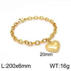 Stainless Steel Gold-plating Bracelet - KB138368-Z